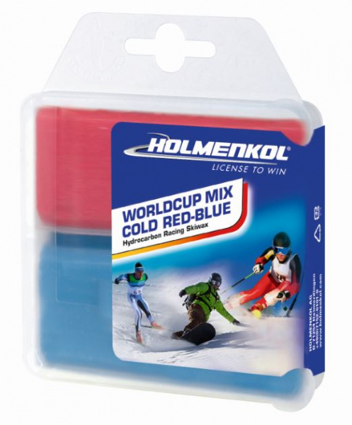 Набор парафинов Holmenkol Worldcup Mix COLD Red-Blue 2х35g