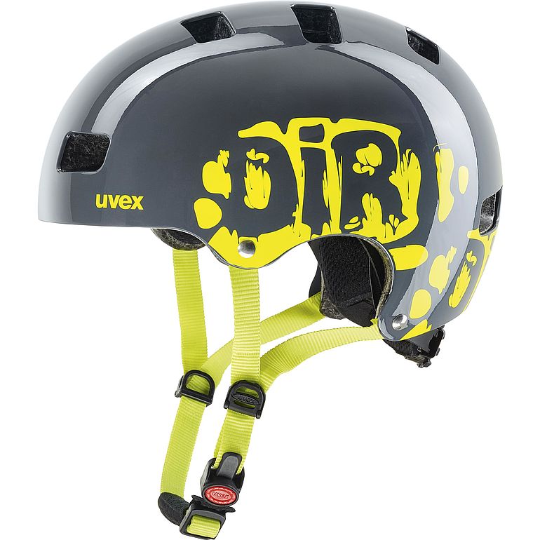 Шлем Uvex Kid 3 dirtbike gray/lime