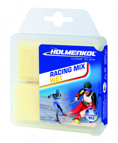 Высокофтористый парафин Holmenkol Racing Mix WET теплый 2x35g
